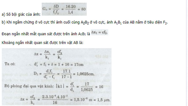 Câu hỏi bài tập môn Vật lý lớp 11 có đáp án