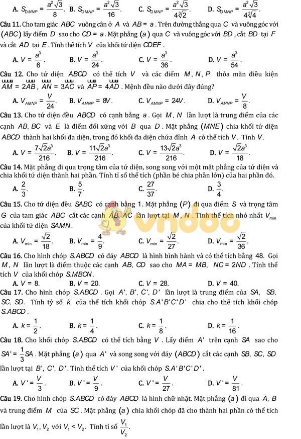 Bài tập có lời giải chi tiết môn Toán lớp 12
