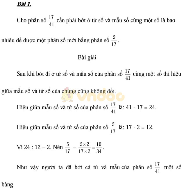 Một số bài tập về biến đổi phân số