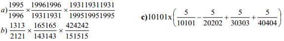 Bài tập về phép trừ và phép chia