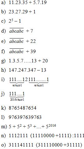 Bài tập về số nguyên tố và hợp số