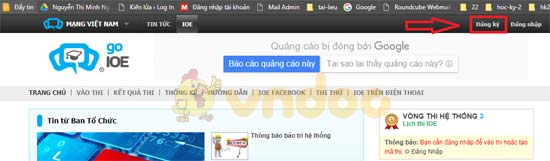 Cách đăng ký thi IOE tiếng Anh qua mạng