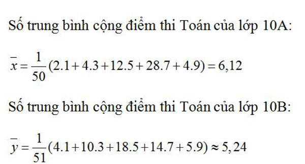 Giải bài tập trang 122, 123 SGK Đại số 10