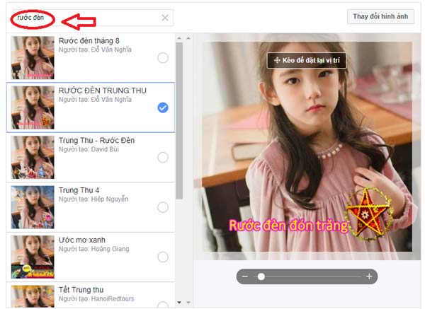 Tết Trung thu 2017 đổi avatar Facebook bằng từ khóa nào?