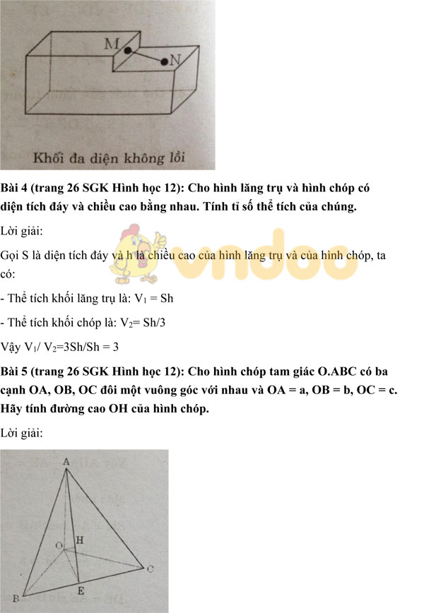 Giải bài tập Toán 12 ôn tập chương 1