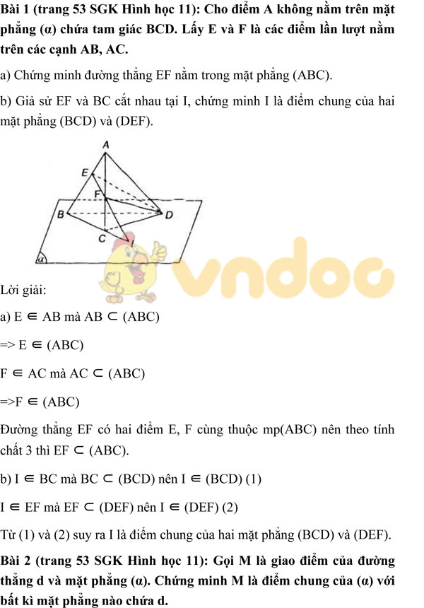 Giải bài tập Toán 11 chương 2 bài 1