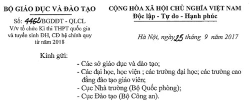 Kì thi THPT quốc gia