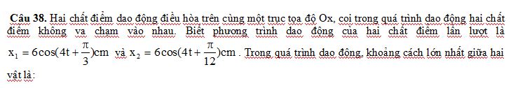 Đề kiểm tra chương Dao động cơ có đáp án