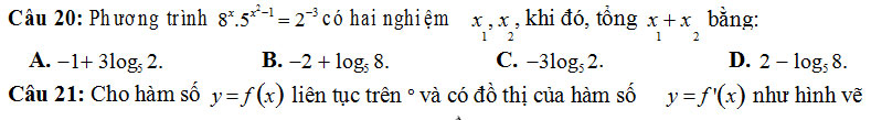 Đề thi thử THPT quốc gia môn Toán năm 2018