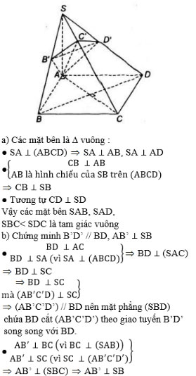 Giải bài tập Toán 11 bài tập ôn tập chương 3