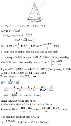 Giải bài tập Toán 12 chương 2 bài 1