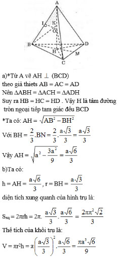 Giải bài tập Toán 12 ôn tập chương 2