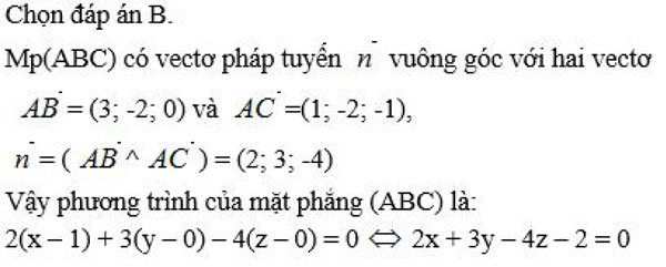 Câu hỏi trắc nghiệm Toán 12 chương 3