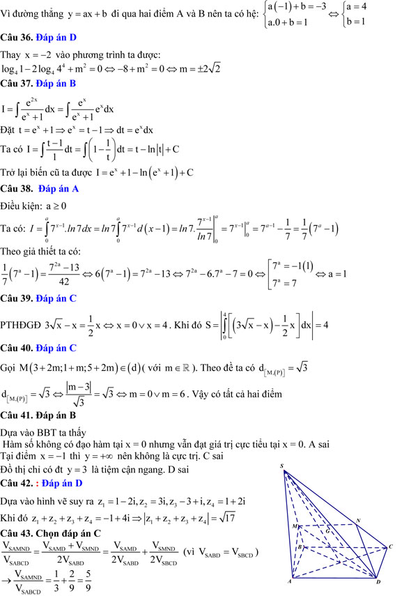 Đề thi thử THPT quốc gia môn Toán năm 2018