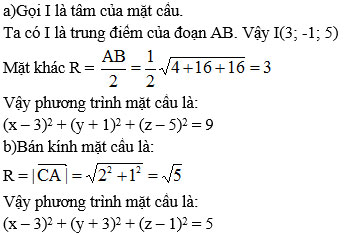Giải bài tập Toán 12 chương 3 bài 1
