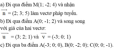 Giải bài tập Toán 12 chương 3 bài 2