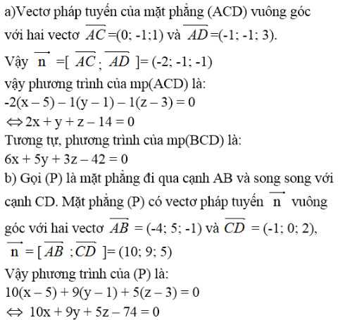 Giải bài tập Toán 12 chương 3 bài 2