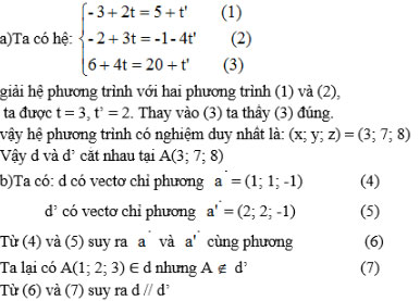 Giải bài tập Toán 12 chương 3 bài 3