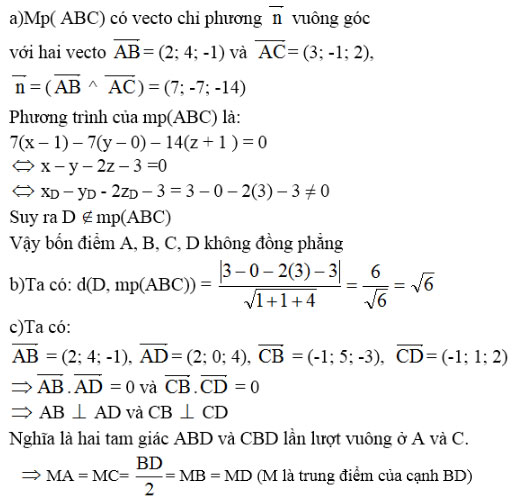 Giải bài tập ôn tập cuối năm Hình học 12