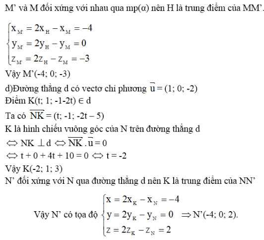 Giải bài tập ôn tập cuối năm Hình học 12