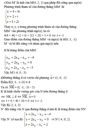 Giải bài tập ôn tập cuối năm Hình học 12