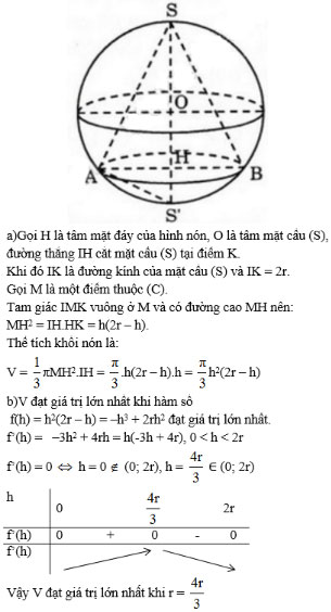 Giải bài tập ôn tập cuối năm Hình học 12