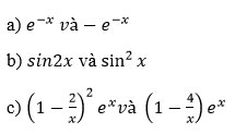 Giải bài tập Toán 12 chương 3 bài 1