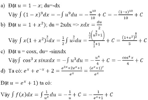 Giải bài tập Toán 12 chương 3 bài 1