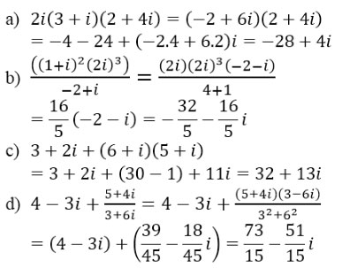 Giải bài tập Toán 12 chương 4 bài 3
