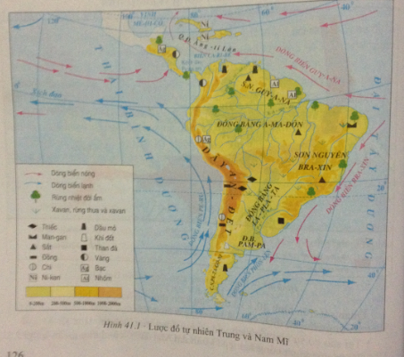 Địa lý lớp 7 bài 41: Thiên nhiên Trung và Nam Mĩ