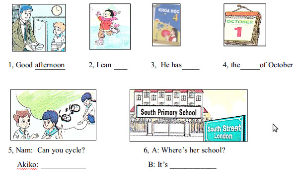 Đề thi giữa học kì môn tiếng A 4 