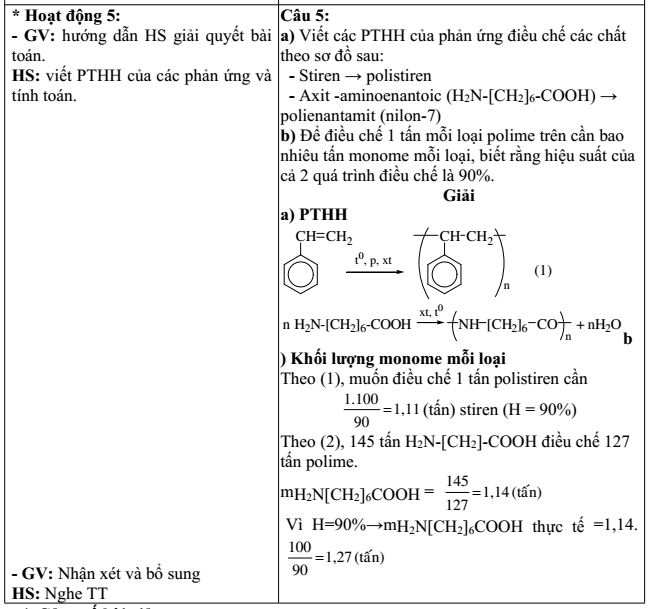 giáo án môn hóa học lớp 12