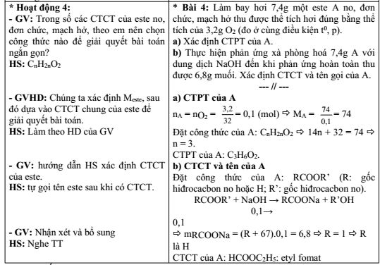 giáo án môn hóa học lớp 12