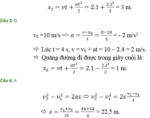 Trắc nghiệm Vật lý 10 chương 1