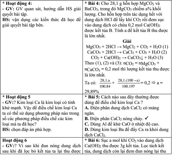 giáo án môn hóa học 12