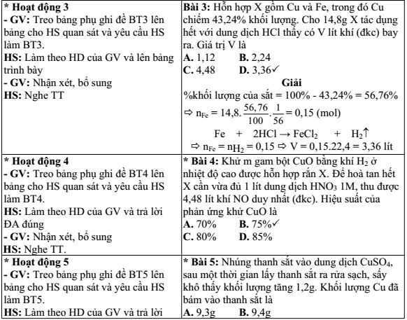 giáo án môn hóa học 12