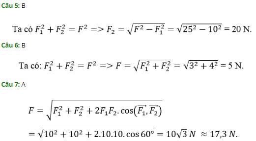 Trắc nghiệm Vật lý 10 chương 2