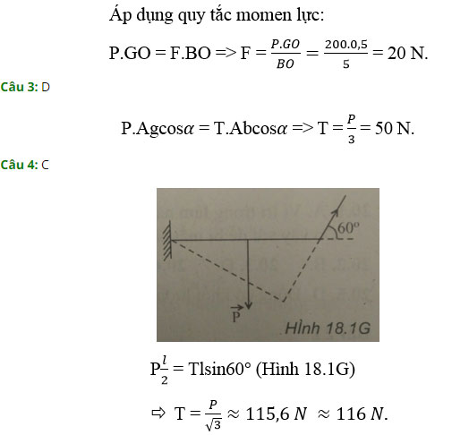 Trắc nghiệm Vật lý 10 chương 3