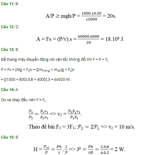 Trắc nghiệm Vật lý 10 chương 4