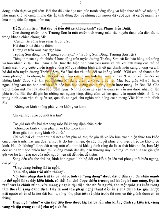 Hướng dẫn làm bài Văn nghị luận thơ ôn thi vào lớp 10