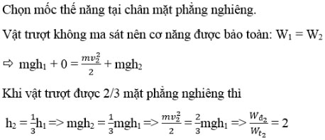 Trắc nghiệm Vật lý 10 chương 4: Cơ năng