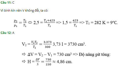 Trắc nghiệm Vật lý 10 chương 5