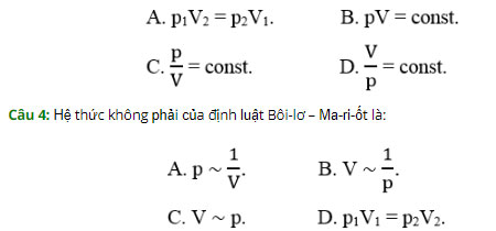 Trắc nghiệm Vật lý 10 chương 5