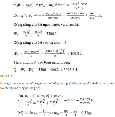 Trắc nghiệm Vật lý 10: Ôn tập cuối chương 4