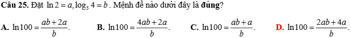 Đề thi thử THPT quốc gia môn Toán 