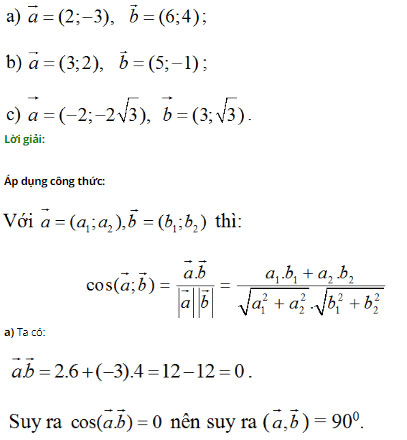 Tích vô hướng của hai vectơ