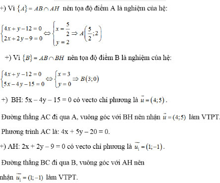Giải bài tập Hình học 10: Ôn tập cuối năm