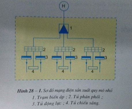 Giải bài tập SGK Công nghệ lớp 12 bài 28: Mạng điện sản xuất quy mô nhỏ