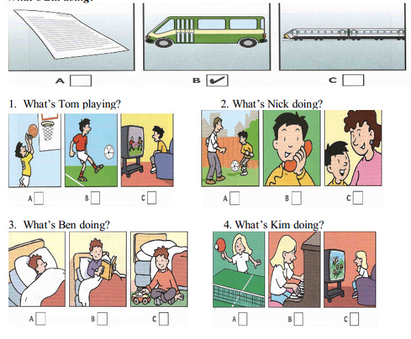 Đề thi tiếng Anh học kì 1 lớp 4 