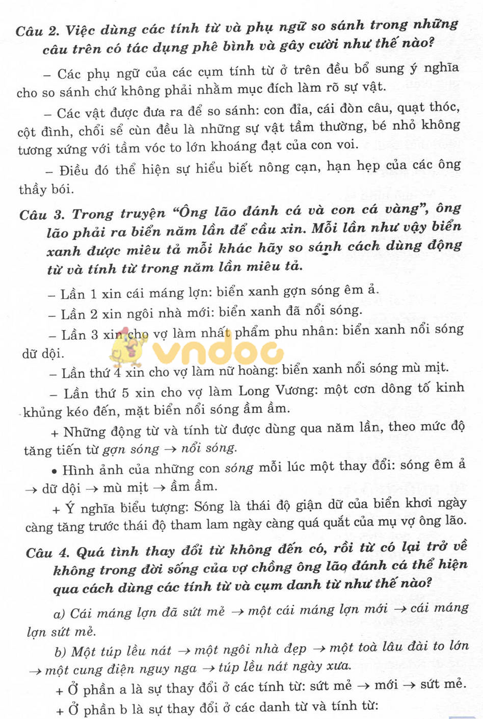 Giải bài tập Ngữ văn lớp 6 bài 15: Mẹ hiền dạy con